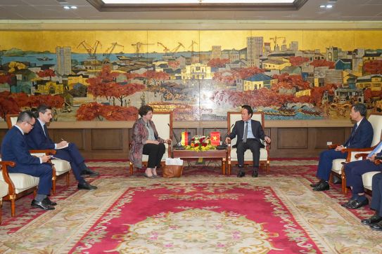 海防市委书记黎进洲会见德国驻越南大使