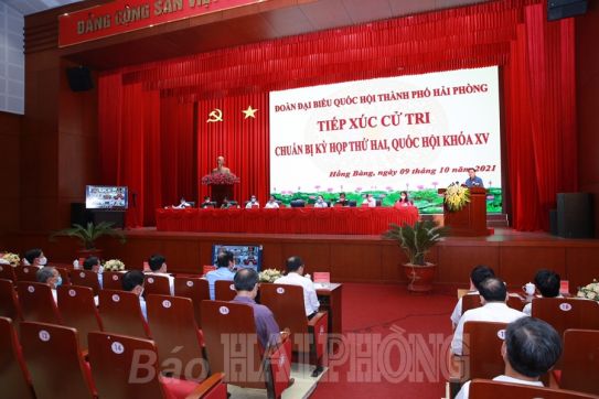 Chuẩn bị kỳ họp thứ hai, Quốc hội khóa 15: Cử tri quận Hồng Bàng đề nghị sớm thông qua cơ chế chính sách đặc thù, đột phá để phát triển thành phố Hải Phòng