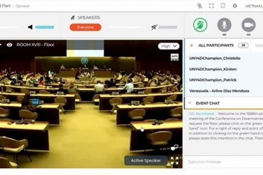Vietnamese youth speaks at Conference on Disarmament session