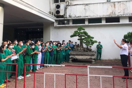 70 cán bộ, y bác sĩ Đoàn công tác số 1 tham gia hỗ trợ thành phố Hồ Chí Minh đã trở về Hải Phòng