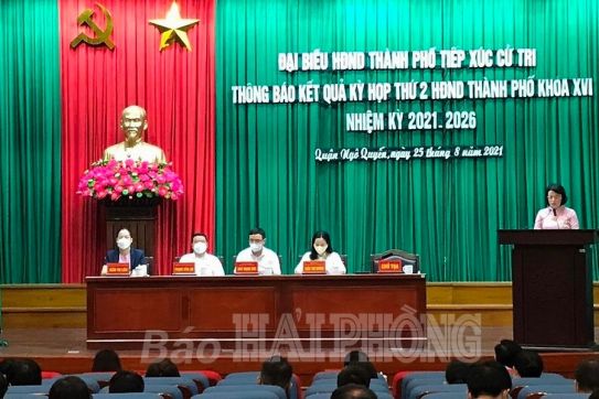 Cử tri 7 phường của quận Ngô Quyền: Đề xuất thành phố sớm triển khai Dự án đầu tư xây dựng Khu chung cư Vạn Mỹ