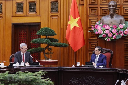 Thủ tướng Phạm Minh Chính tiếp Đại sứ Cộng hòa Pháp tại Việt Nam
