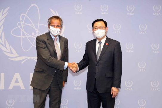 Chủ tịch Quốc hội Vương Đình Huệ gặp Tổng Giám đốc IAEA