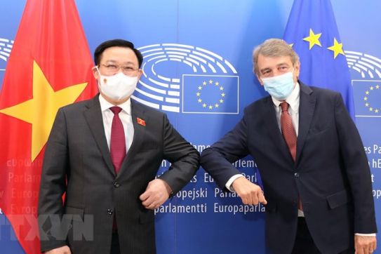 Chủ tịch Quốc hội Vương Đình Huệ hội đàm Chủ tịch Nghị viện châu Âu