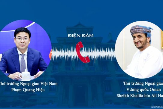 Thứ trưởng Ngoại giao Phạm Quang Hiệu điện đàm với Thứ trưởng Ngoại giao Oman