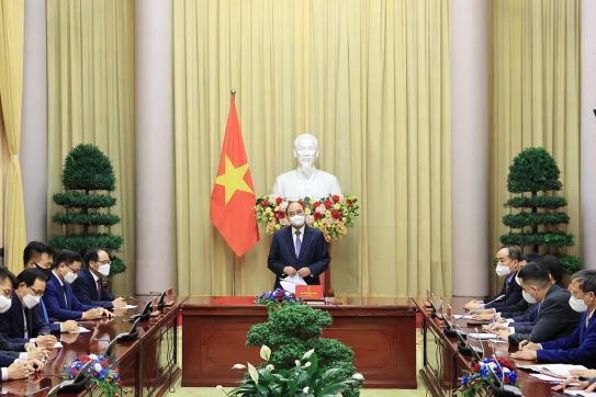 Chủ tịch nước gặp mặt Chủ tịch Hội người Hàn Quốc tại Việt Nam