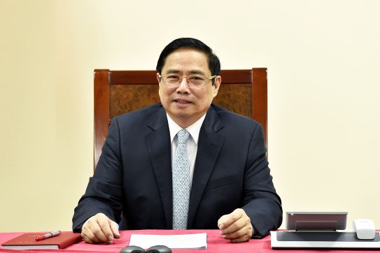 越南政府总理范明正与法国总理让·卡斯泰通电话