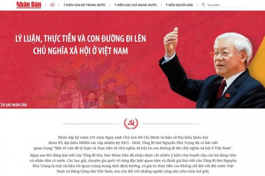Báo Nhân Dân ra mắt trang thông tin về bài viết của Tổng Bí thư