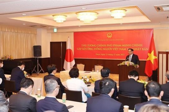Prime Minister Pham Minh Chinh meets Vietnamese community in Japan