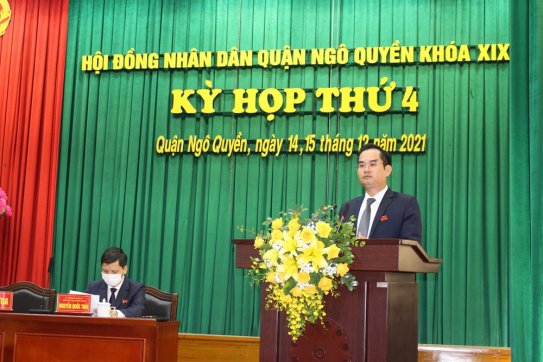 HĐND quận Ngô Quyền khóa XIX tổ chức Kỳ họp cuối năm thông qua các giải pháp phát triển kinh tế xã hội, quốc phòng – an ninh năm 2022
