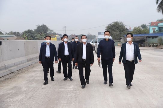 Chủ tịch UBND thành phố kiểm tra một số dự án trọng điểm trên địa bàn huyện Thủy Nguyên