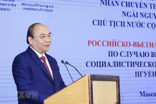 Chủ tịch nước Nguyễn Xuân Phúc dự tọa đàm doanh nghiệp Việt-Nga