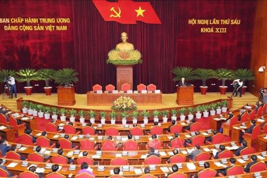 越共第十三届中央委员会第六次全体会议闭幕