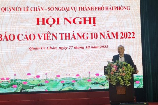 Thông tin bảo vệ vững chắc chủ quyền, quyền và lợi ích quốc gia trên biển Đông trong tình hình mới cho đội ngũ báo cáo viên quận Lê Chân