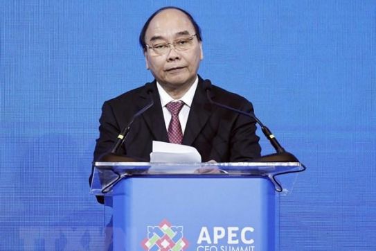 越南国家主席阮春福出席 2022年亚太经合组织工商领导人峰会并发表讲话