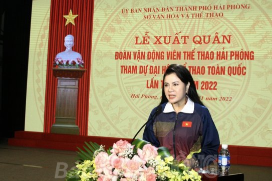Đoàn Thể thao Hải Phòng tưng bừng xuất quân dự Đại hội Thể thao toàn quốc lần thứ 9 năm 2022