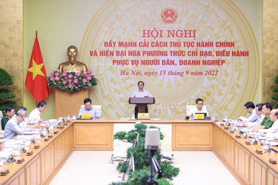 Thủ tướng Phạm Minh Chính chủ trì Hội nghị toàn quốc về cải cách TTHC, phục vụ người dân, doanh nghiệp