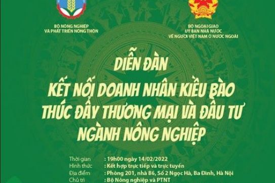 Kết nối doanh nhân kiều bào, thúc đẩy thương mại và đầu tư ngành nông nghiệp