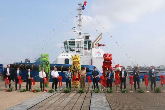 Damen Cam River Shipbuilding Company handed over modern tugboat of international maritime operation standards 