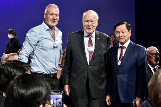 Phó Thủ tướng Lê Minh Khái gặp Chủ tịch Thượng viện Hoa Kỳ Patrick Leahy