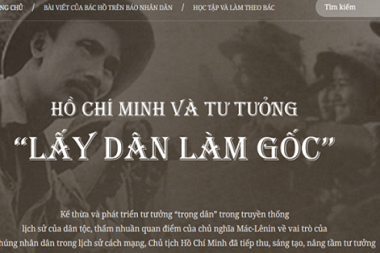 Khai trương trang thông tin về Chủ tịch Hồ Chí Minh và tư tưởng ‘lấy dân làm gốc’