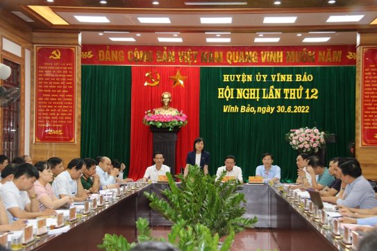 Huyện ủy Vĩnh Bảo: Phấn đấu hoàn thành toàn diện các nhiệm vụ phát triển kinh tế xã hội năm 2022