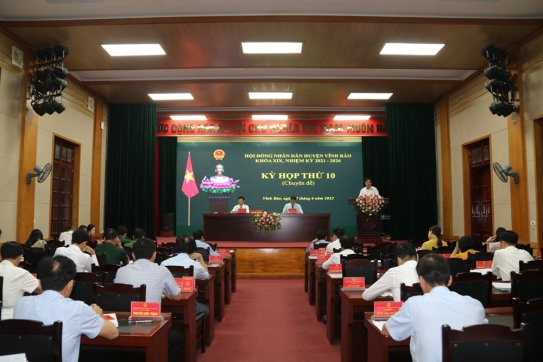 HĐND huyện Vĩnh Bảo họp kỳ chuyên đề xem xét quyết định chủ trương đầu tư một số công trình trên địa bàn huyện