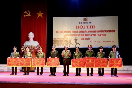 Đội tuyển Công an Hải Phòng xuất sắc giành giải Nhất toàn đoàn Hội thi Điều lệnh, bắn súng, võ thuật CAND (Bảng thi số 4) - Bộ Công an