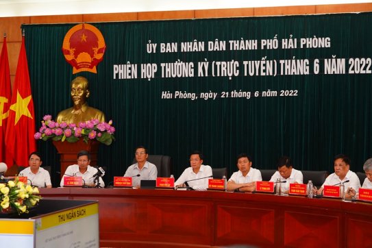 Phiên họp thường kỳ trực tuyến tháng 6/2022: Kinh tế xã hội thành phố tiếp tục phát triển mạnh mẽ, an ninh trật tự được bảo đảm