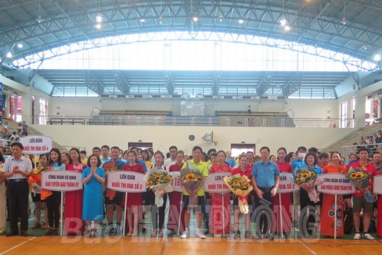 Hơn 200 vận động viên tham gia chung kết giải thể thao Công đoàn Viên chức thành phố