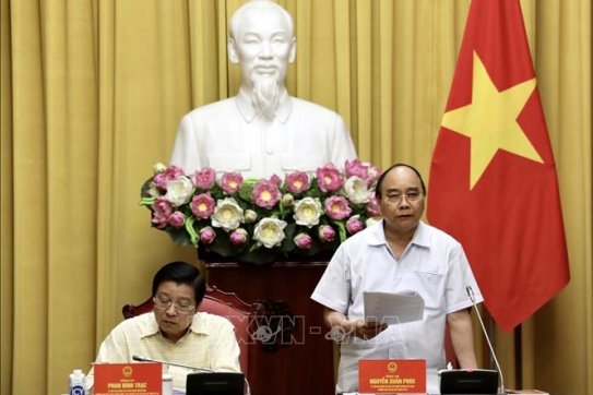 Chủ tịch nước Nguyễn Xuân Phúc chủ trì làm việc về Đề án xây dựng Nhà nước pháp quyền