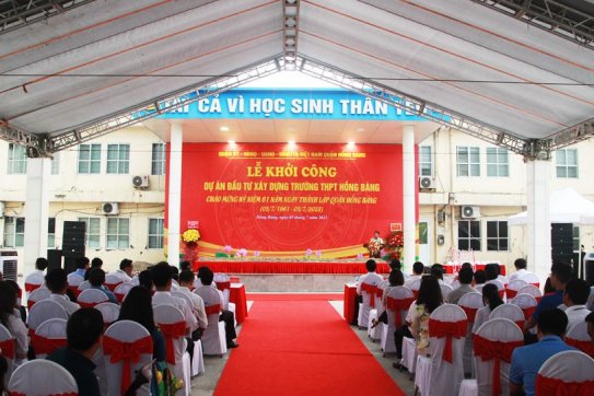 Quận Hồng Bàng: Khởi công dự án đầu tư xây dựng Trường THPT Hồng Bàng