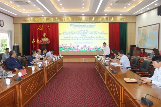 Đoàn cán bộ Bộ Kế hoạch và Đầu tư, nước Cộng hòa dân chủ nhân dân Lào đến nghiên cứu thực tế tại Hải Phòng 
