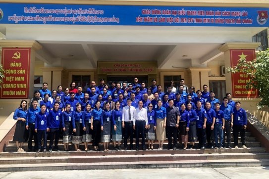 Đoàn thanh niên nhân dân cách mạng Lào thăm và trao đổi mô hình kinh nghiệm công tác tại Hải Phòng
