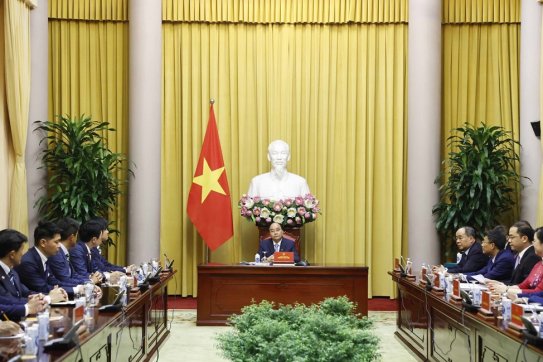 Chủ tịch nước tiếp đoàn nghị sỹ thanh niên Đảng Dân chủ Tự do Nhật Bản