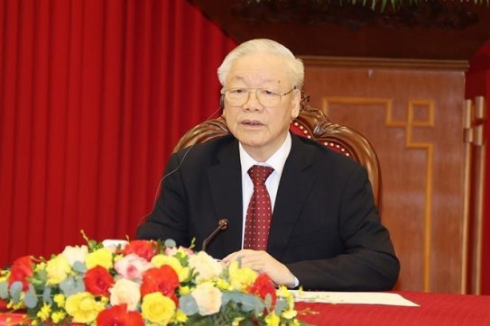Party chief holds phone talks with Indonesian President