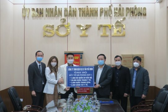 Sở Y tế Hải Phòng tiếp nhận ủng hộ vật tư y tế phục vụ cho công tác chống dịch COVID-19