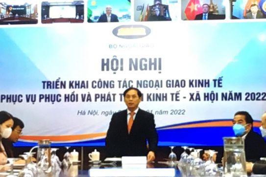 Online meeting on economic diplomacy serving eco-social recovery and development in 2022