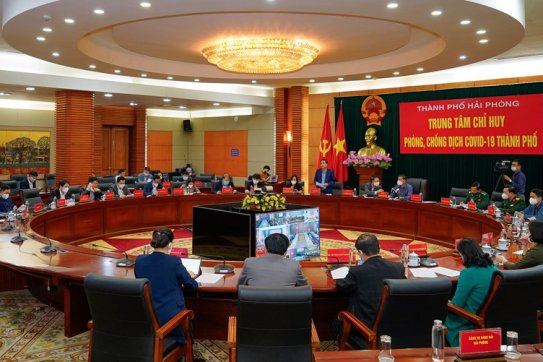 UBND thành phố họp trực tuyến về công tác phòng chống dịch COVID-19 và chăm lo cho người dân trong dịp Tết Nguyên đán Nhâm Dần
