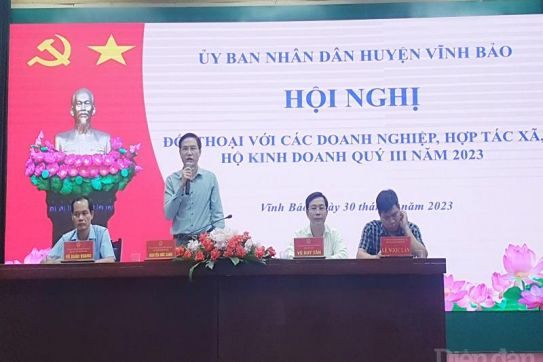 Huyện Vĩnh Bảo (Hải Phòng): Cam kết đồng hành tháo gỡ khó khăn cùng doanh nghiệp