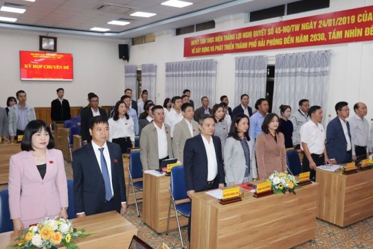 Kỳ họp chuyên đề HĐND quận Lê Chân xem xét, cho ý kiến về nâng cao hiệu quả sử dụng vốn đầu tư công