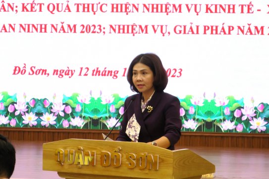 Quận ủy Đồ Sơn hoàn thành toàn diện các chỉ tiêu kinh tế xã hội, trong đó nhiều chỉ tiêu hoàn thành vượt mức và tăng cao so với cùng kỳ