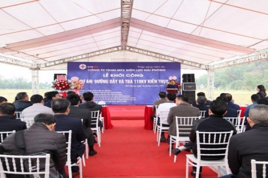 PC Hải Phòng khởi công dự án trạm biến áp 110KV Kiến Thụy