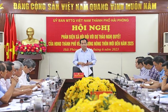 Phản biện xã hội đối với dự thảo Nghị quyết của HĐND thành phố về xây dựng nông thôn mới đến năm 2025 tại thành phố Hải Phòng