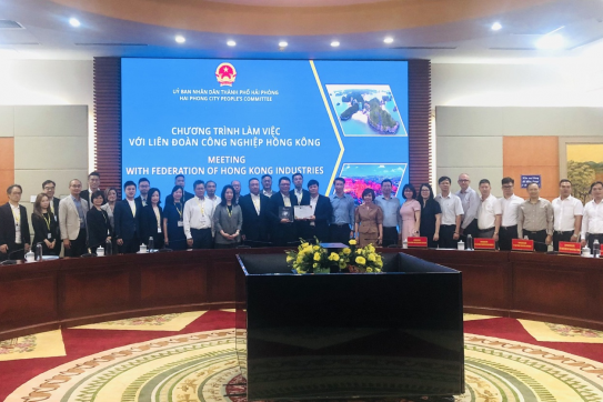 Lãnh đạo thành phố Hải Phòng tiếp và làm việc với Liên đoàn Công nghiệp Hồng Kông (Trung Quốc)