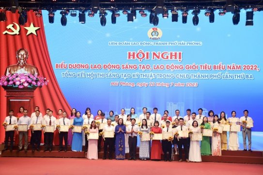 Liên đoàn lao động thành phố Hải Phòng: Biểu dương 89 Lao động sáng tạo, 175 Lao động giỏi tiêu biểu năm 2022