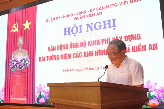 Hội nghị vận động ủng hộ kinh phí xây dựng Đài tưởng niệm các anh hùng liệt sỹ Kiến An