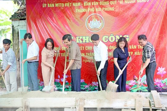 Khởi công xây nhà Đại đoàn kết cho hộ nghèo tại huyện An Lão