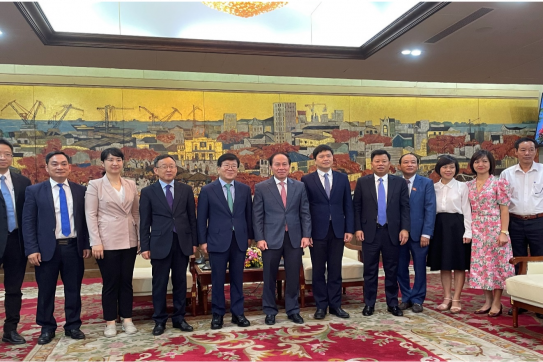 Nguyên Chủ tịch Quốc hội Hàn Quốc thăm và làm việc tại thành phố Hải Phòng
