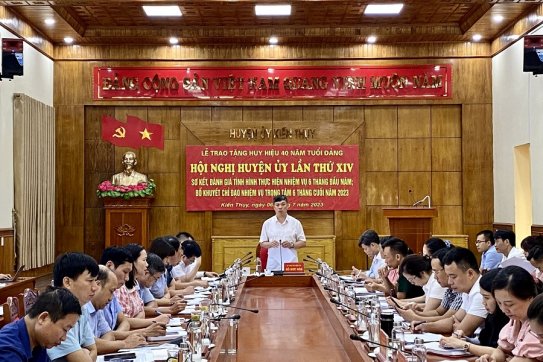 Huyện Kiến Thụy quyết tâm thực hiện thắng lợi các nhiệm vụ trọng tâm 6 tháng cuối năm 2023